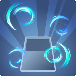 Anneaux tourbillonnants bleu clair