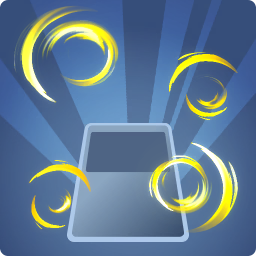 Anneaux tourbillonnants jaunes