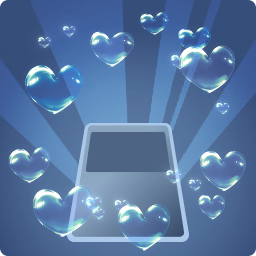 Bulles-c&oelig;urs bleu clair