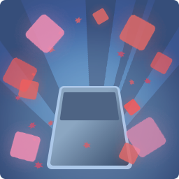 Carrés arrondis rouges