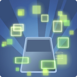 Carrés numériques vert-jaune