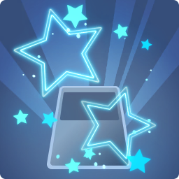 Étoiles brillantes bleu clair