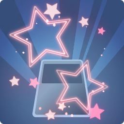 Étoiles brillantes roses