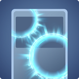 Anneau lumineux bleu clair