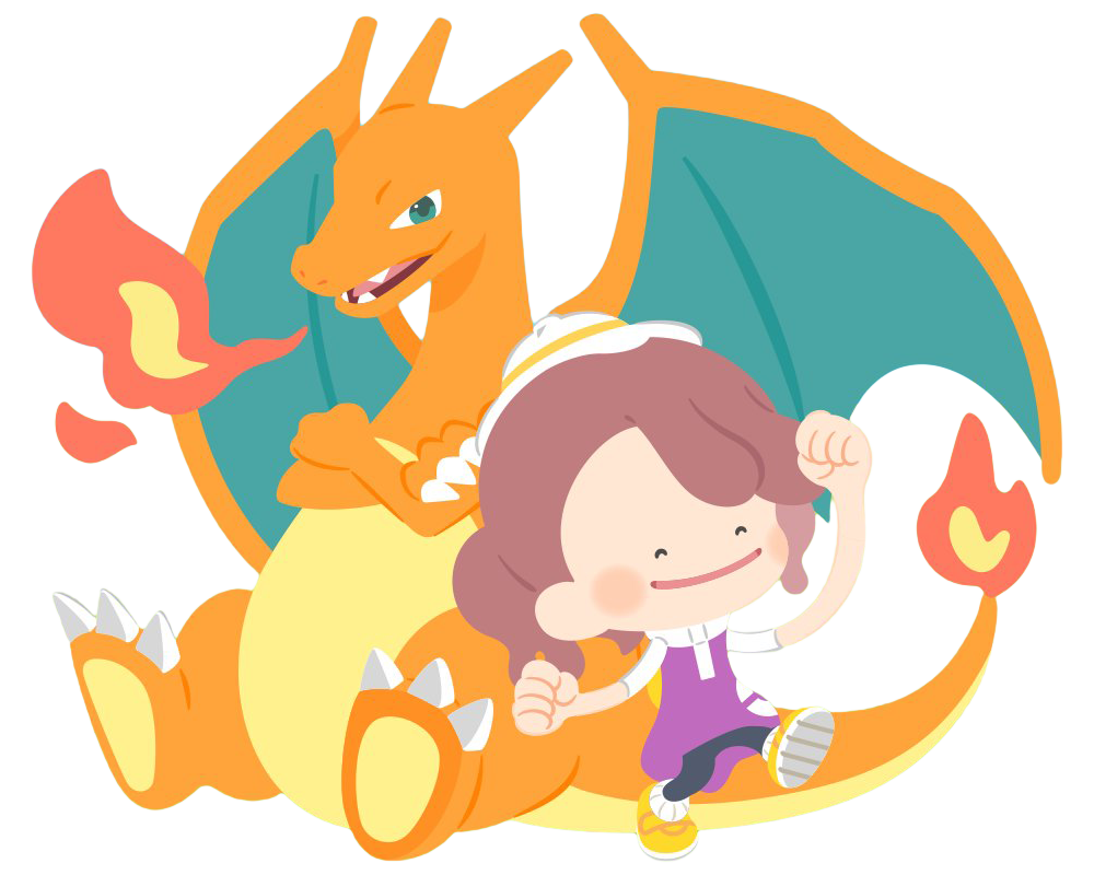 Pokémon Pokopia - Artwork de Métamorph et Dracaufeu