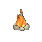 Pok&eacute;mon Pokopia - Feu de camp