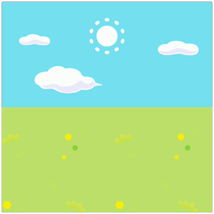 Pokemon Pokopia - Fond Herbes et ciel