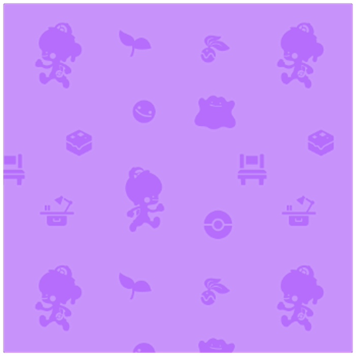 Pokemon Pokopia - Fond Personnages (violet)