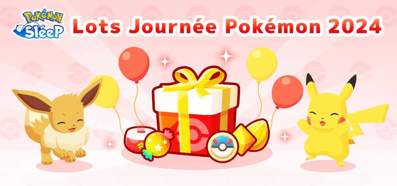 Lots Journée Pokémon 2024 avec Biscuits et Bonbons Pokémon Sleep