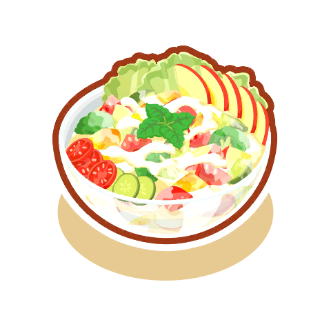 Salade à la Sauce Yaourt Acide Malique
