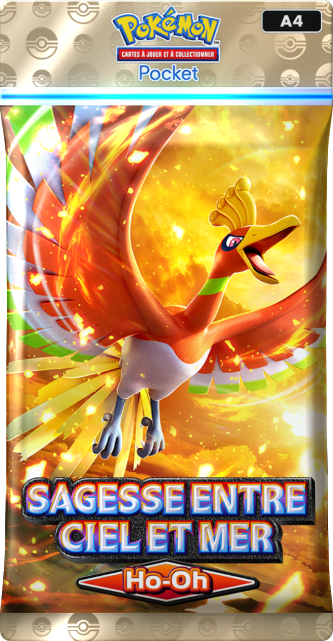 pokemon tcg pocket extension Sagesse entre Ciel et Mer Ho-Oh booster front