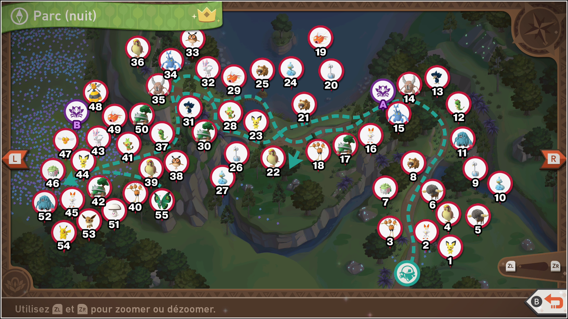 New Pokémon Snap Parc (nuit) Eternia