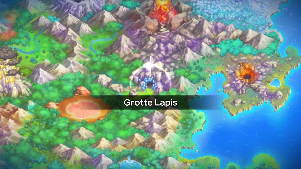 Carte Grand Souterrain Pokemon Diamant Etincelant Pokémon Donjon Mystère — Équipe de Secours DX - Donjon : Grotte Lapis