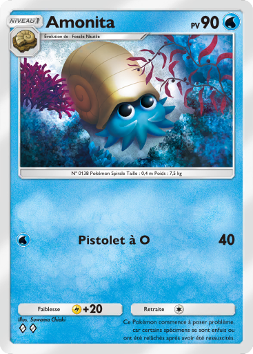 Pokémon 1:1 Fossile Nautile Unique Au Monde ! | eBay